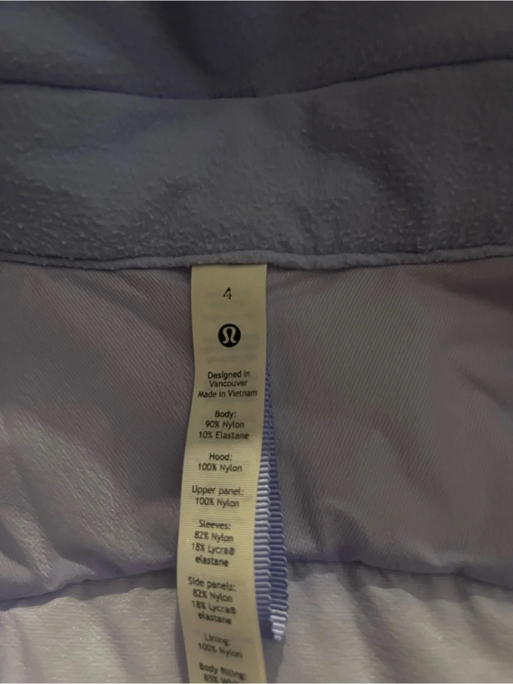 Lululemon Light Lavender Women's Jacket